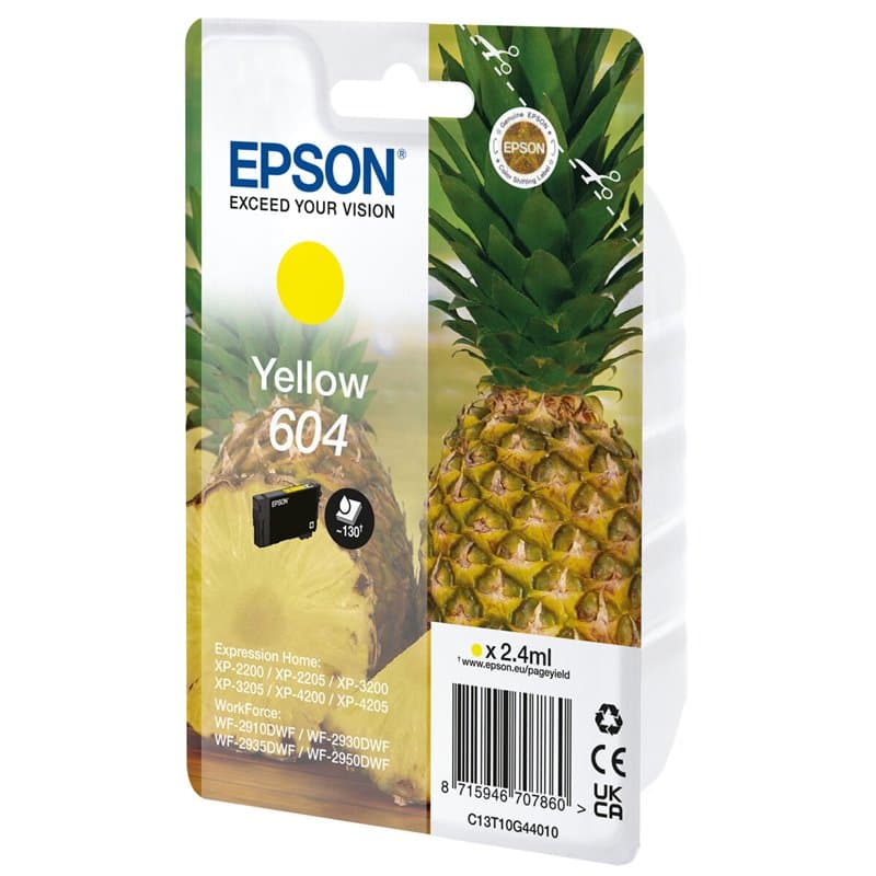 Epson 604 cartouche d'encre 1 pièce(s) Original Rendement standard Jaune - Image 1