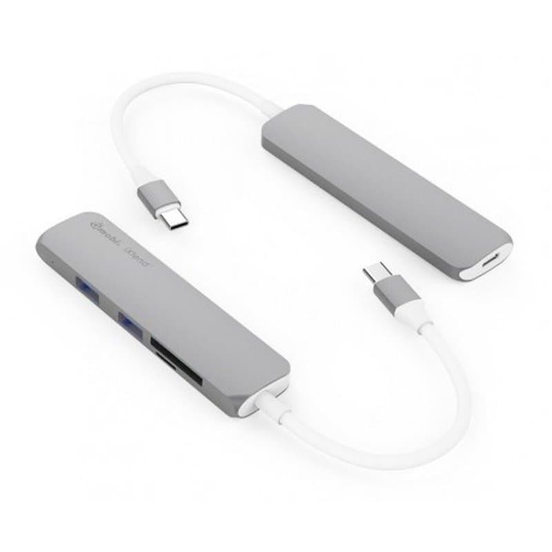 Silverht 17123 station d'accueil USB 3.2 Gen 1 (3.1 Gen 1) Type-C Gris, Blanc - Image 1