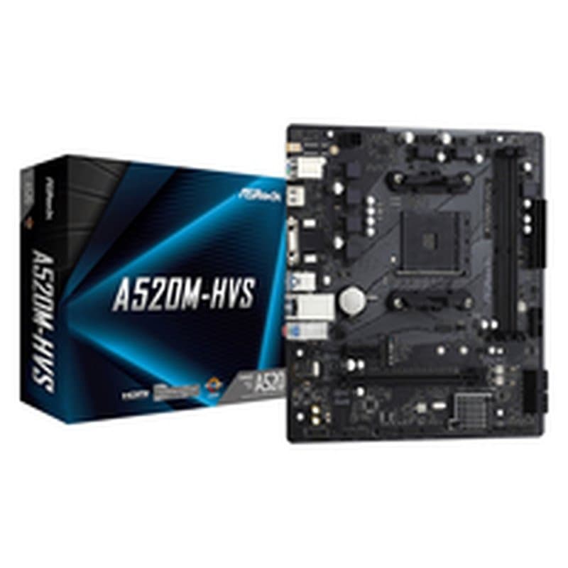 Carte Mère ASRock A520M-HVS AMD A520 AMD AM4 - Image 1