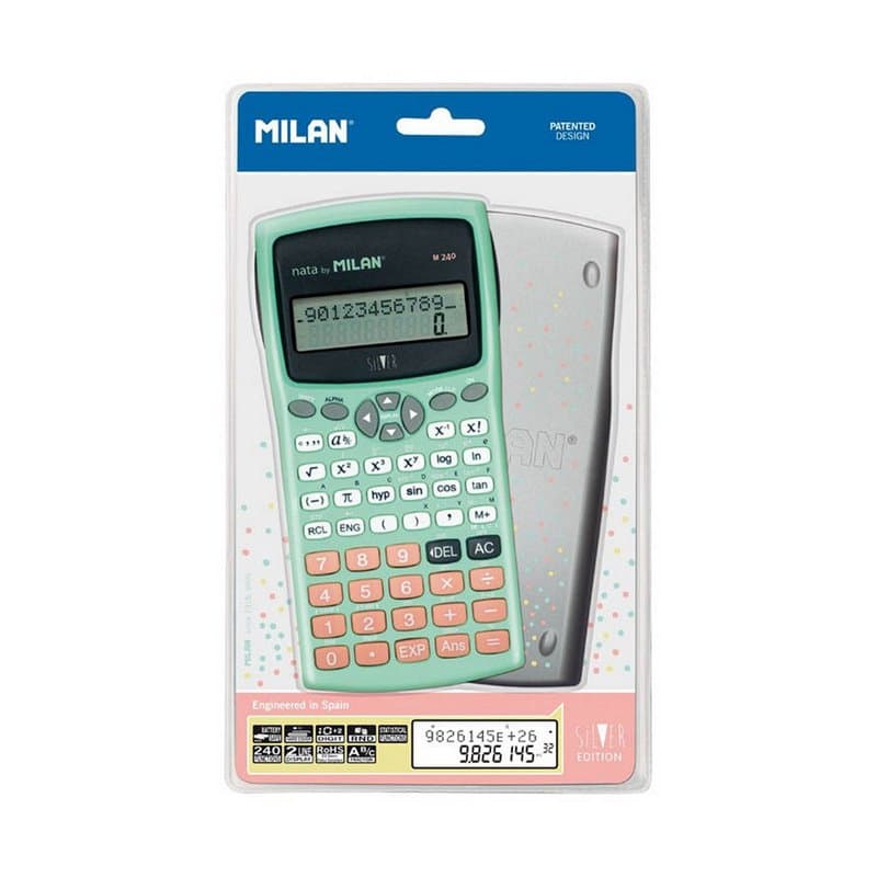 Calculatrice Milan M240 Turquoise 16,7 x 8,4 x 1,9 cm Plastique - Image 1