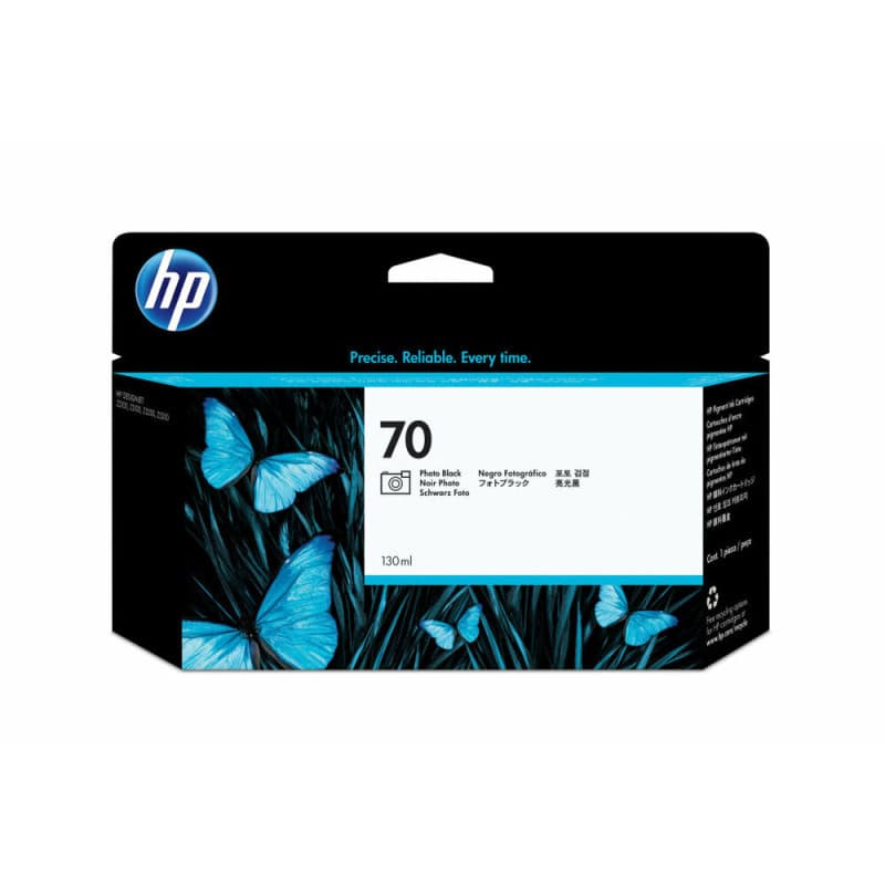 HP 70 cartouche d'encre DesignJet noir photo, 130 ml - Image 1