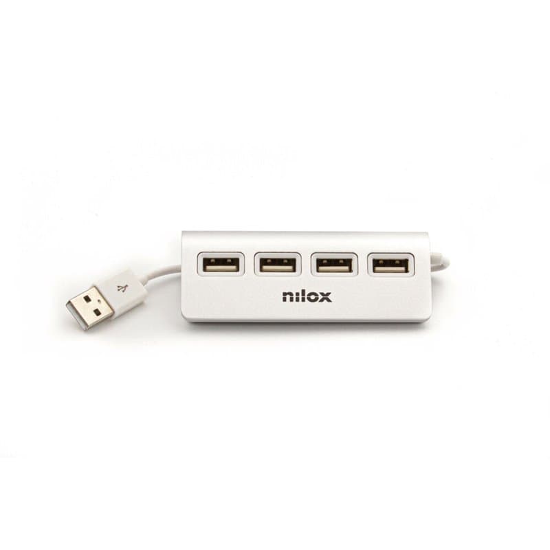 Hub USB Nilox NXHUB04ALU2 Noir Gris Multicouleur - Image 1