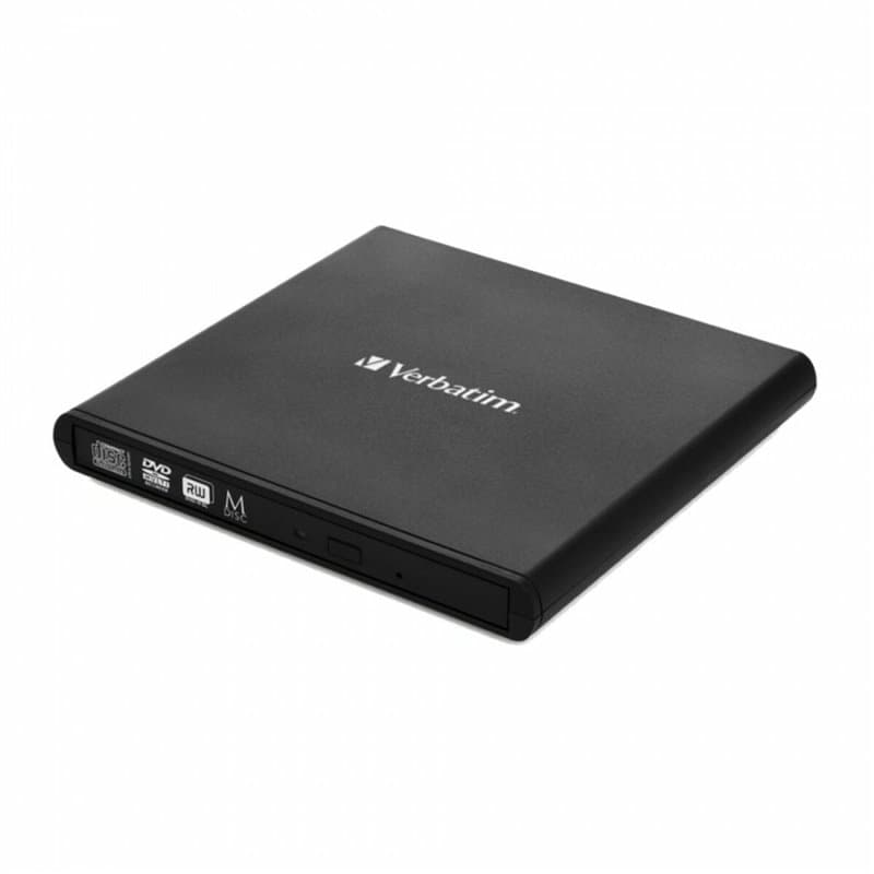 Verbatim External Slimline CD/DVD Writer lecteur de disques optiques DVD±RW Noir - Image 1