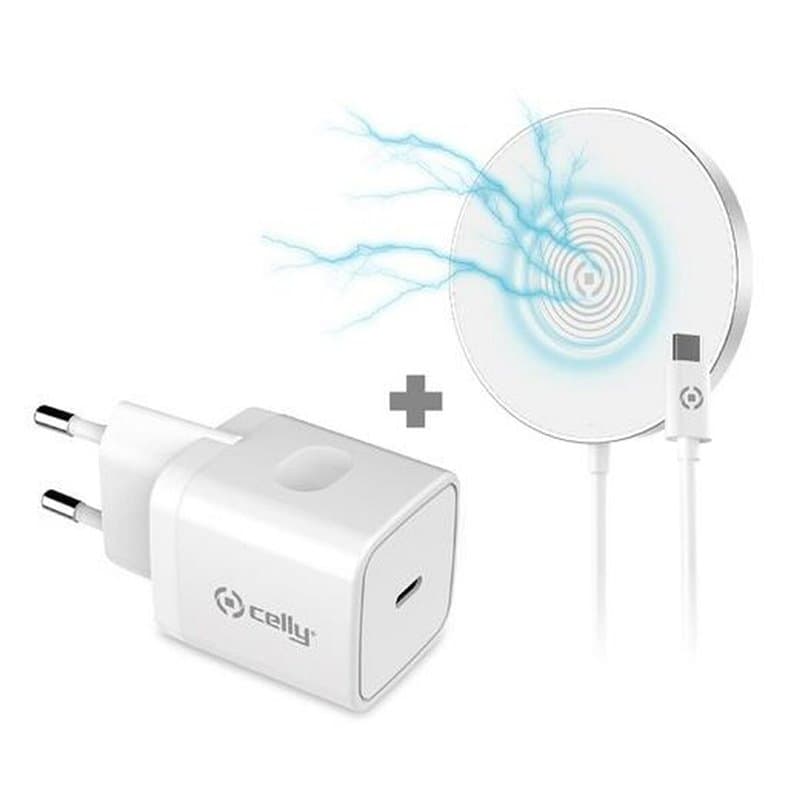 Chargeur portable Celly MAGCHARGEKIT Blanc - Image 1