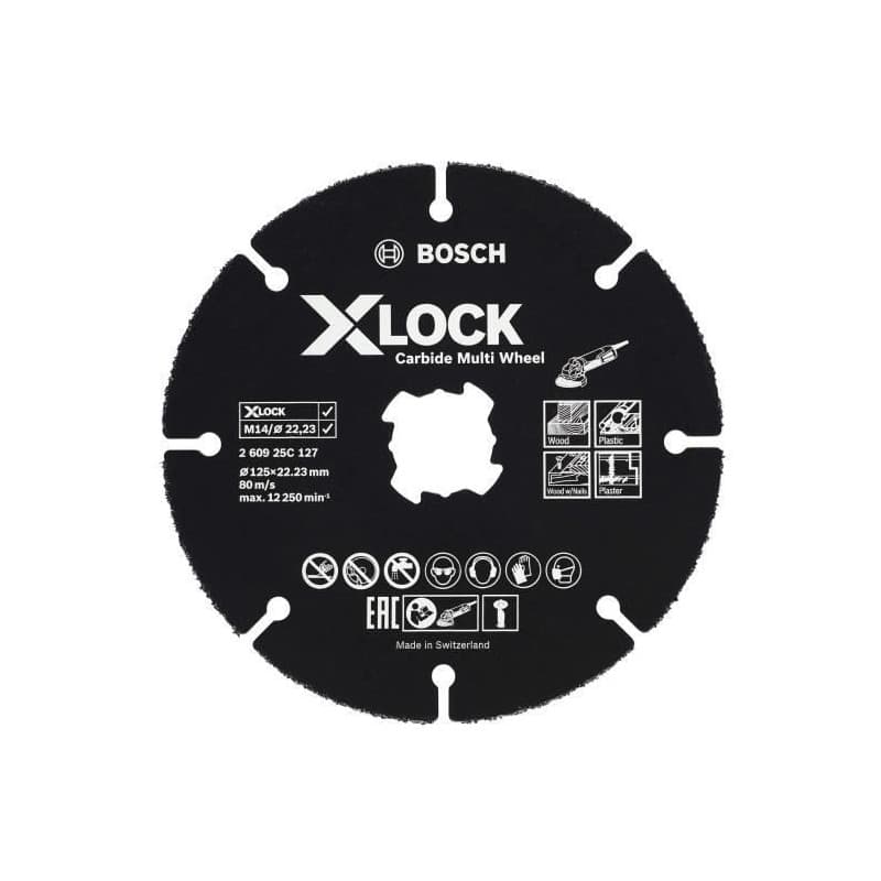 Disque de coupe Bosch X-Lock carbure Ø 125 mm - Image 1