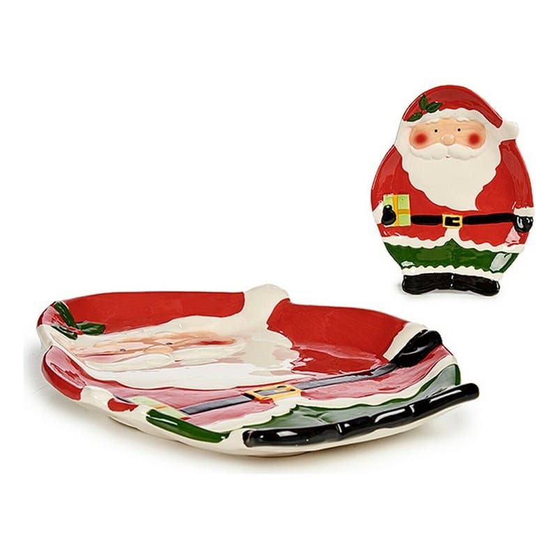 Centre de Table Père Noël Rouge Céramique - Image 1