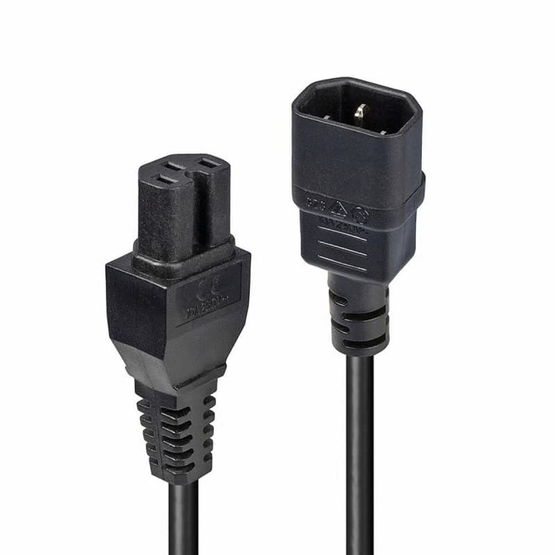 Lindy 30314 câble électrique Noir 2 m Coupleur C14 Coupleur C15 - Image 1