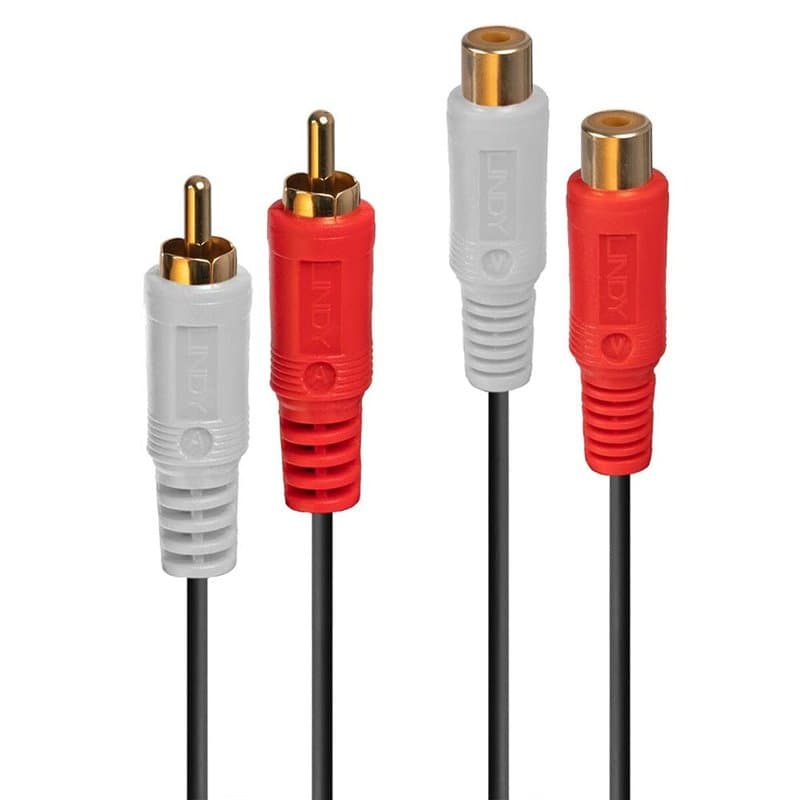 Lindy 35671 câble audio 2 m 2 x RCA Noir, Rouge, Blanc - Image 1