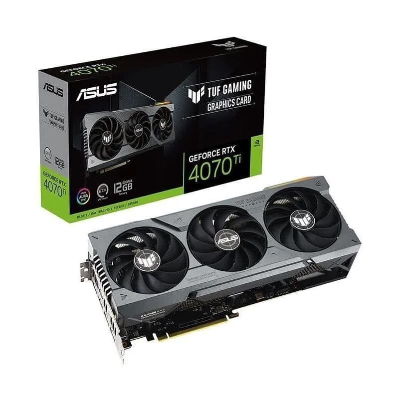 Asus TUF Gaming TUF-RTX4070TI-12G-Gaming Nvidia GeForce RTX 4070 Ti 12 Go GDDR6X - Image 1
