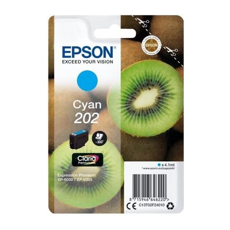 Epson Kiwi Singlepack Cyan 202 Claria Premium Ink - Image 1