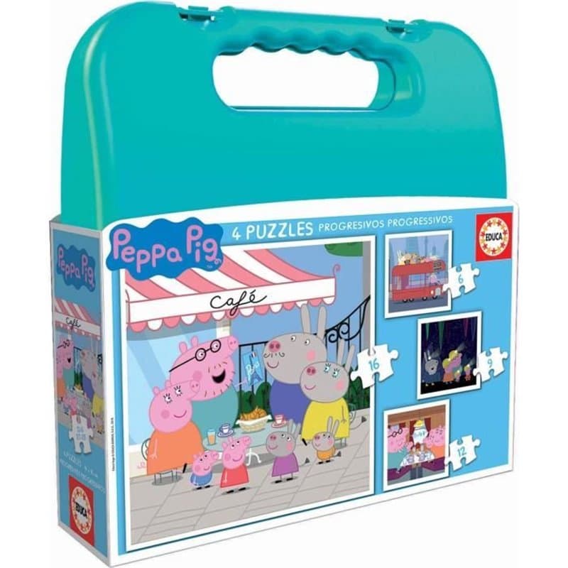 Set de 4 Puzzles Peppa Pig Cosy corner 16 x 16 cm - Image 1