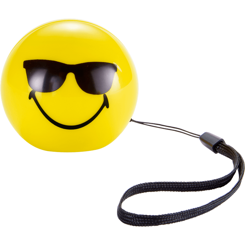 Mini enceinte sans fil jaune smiley cool Bigben - Image 1