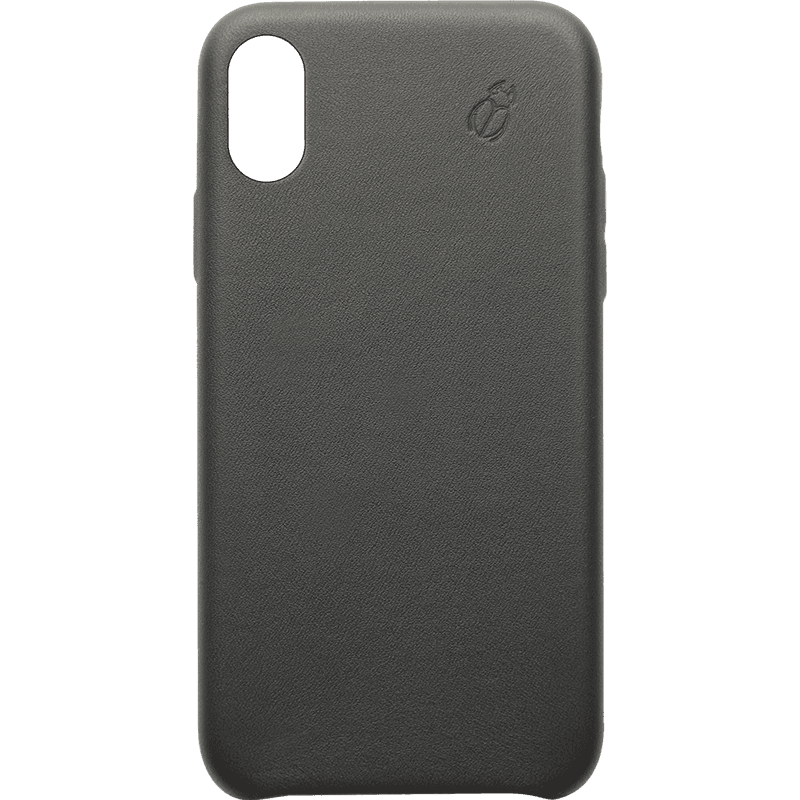 Coque en Cuir Noir pour Apple iPhone X/XS Beetlecase - Image 1