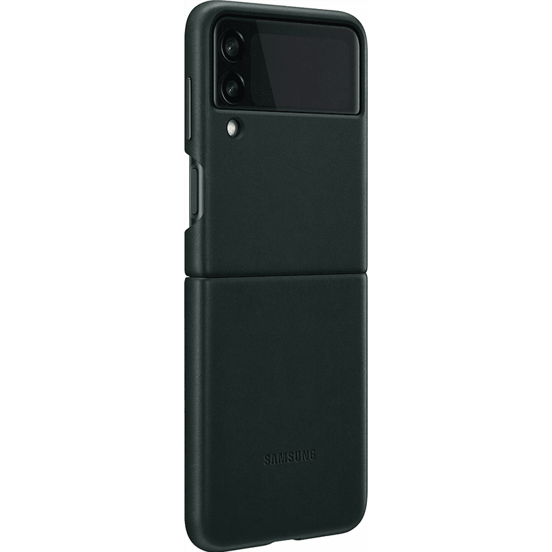 Coque Samsung G Z Flip 3 en Cuir Verte Samsung - Image 1