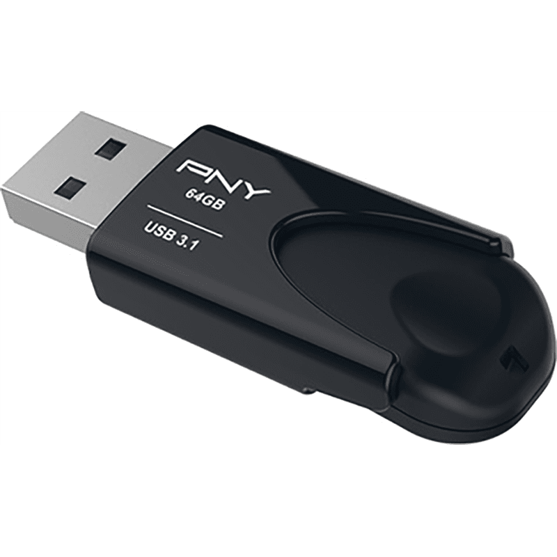 Clé USB 3.1 64GB Attaché 4 Noire PNY - Image 1