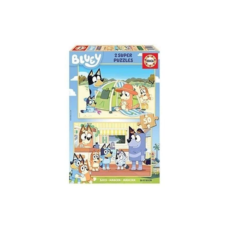 Set de 2 Puzzles Bluey Bois 50 Pièces - Image 1