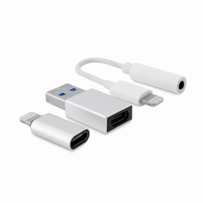 Coolbox COO-CKIT-APPL changeur de genre de câble 3.5 mm Lightning Blanc - Image 1