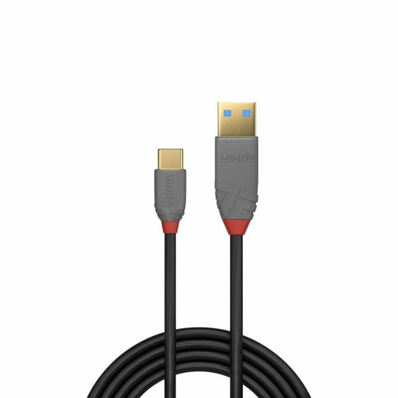 Lindy 36887 câble USB 2 m USB 2.0 USB A USB C Noir, Gris - Image 1