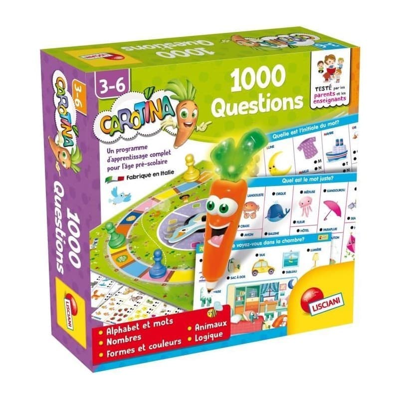 Jeu Éducation Enfant Lisciani Giochi Carotina 1000 Questions - Image 1