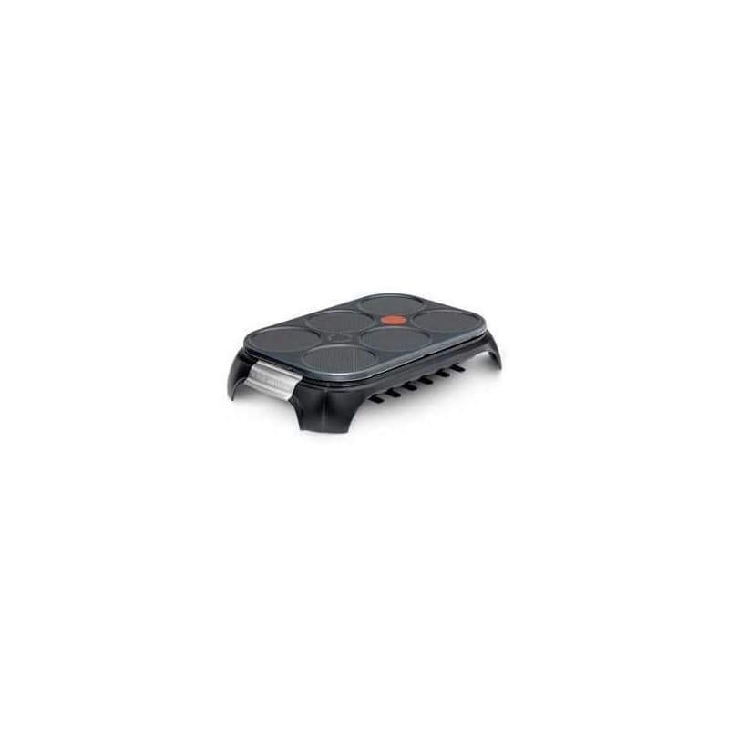 Tefal Crep'Party, Appareil a crepes 6 empreintes, Antiadhésif, Thermo-Spot, 6 spatules + 1 louche, Fabriqué en France PY558813 - Image 1