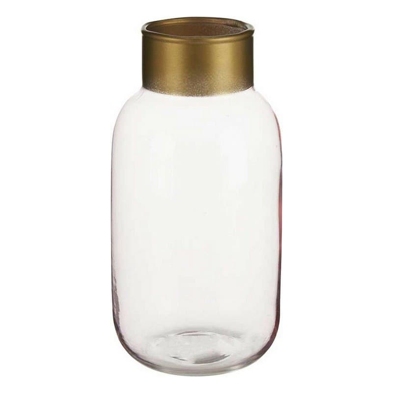 Vase Lisse Rose Doré verre (11,5 x 24 x 11,5 cm) - Image 1