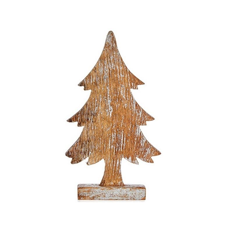 Sapin de Noël Marron 5 x 31 x 15 cm Argenté Bois - Image 1