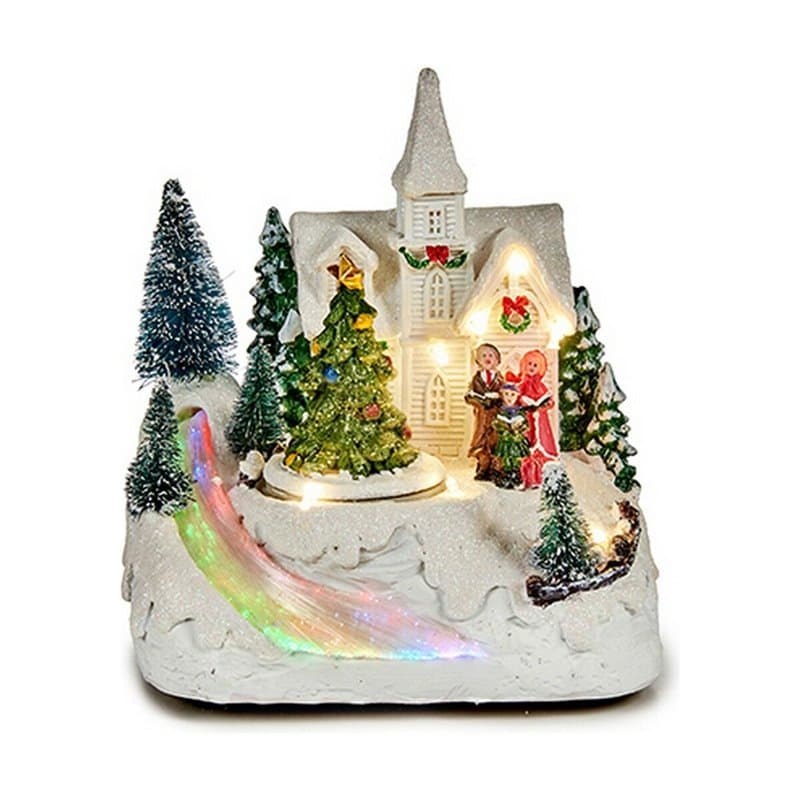 Décoration 12,5 x 17,5 x 16 cm Maison Blanc Résine - Image 1
