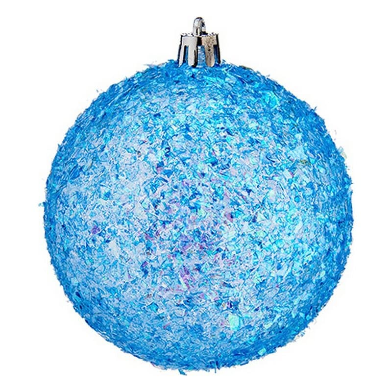 Boules de Noël Ø 8 cm 6 Unités Bleu PVC - Image 1