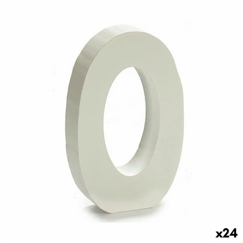 Numéro Bois Blanc (2 x 16 x 14,5 cm) (24 Unités) - Image 1