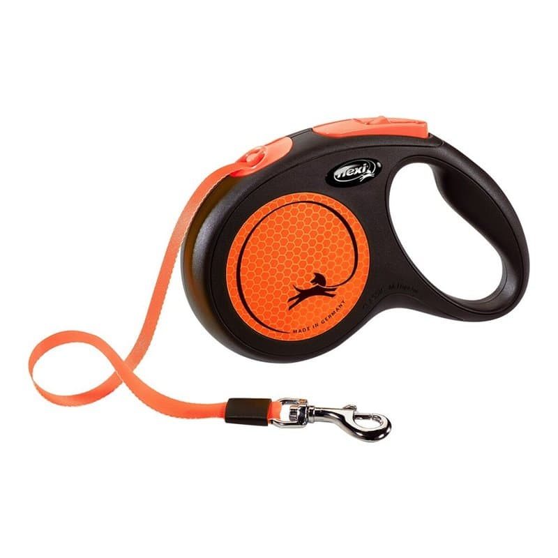Laisse pour Chien Flexi NEW NEON 5 m Orange Taille M - Image 1
