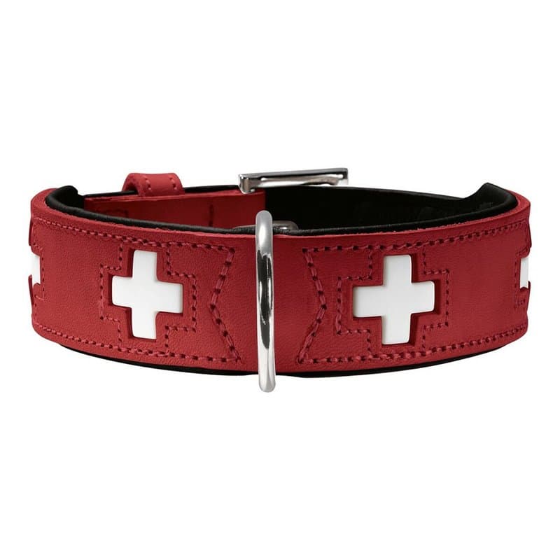 Collier pour Chien Hunter Swiss Rouge/Noir 30-34.5 cm - Image 1