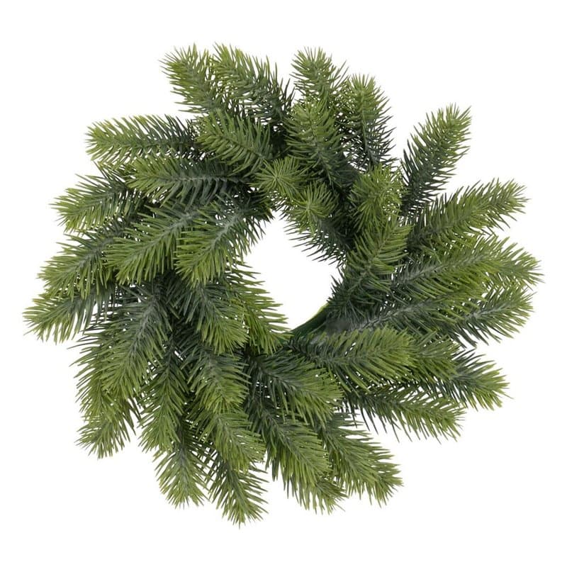 Couronne de Noël Vert PVC 30 x 30 cm - Image 1