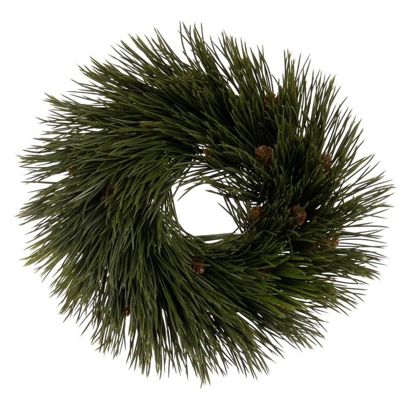Couronne de Noël Vert PVC 27 x 27 cm - Image 1