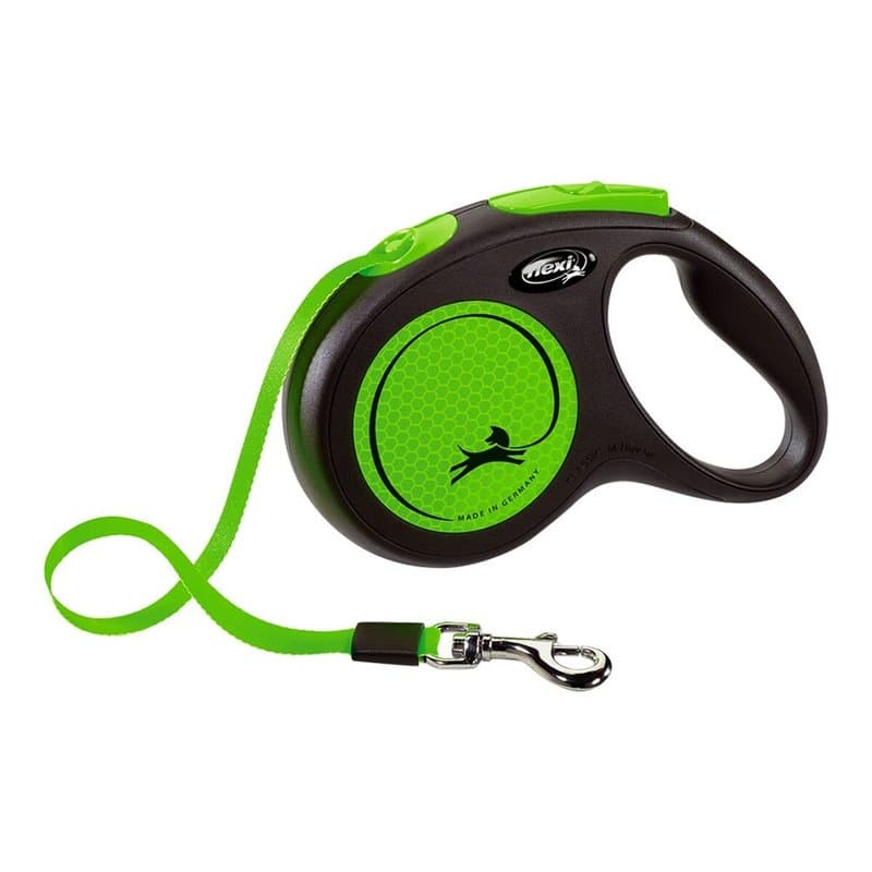 Laisse pour Chien Flexi NEW NEON 5 m Taille S Vert - Image 1