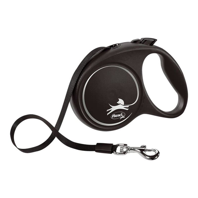Laisse pour Chien Flexi BLACK DESIGN 5 m Taille S Silver - Image 1