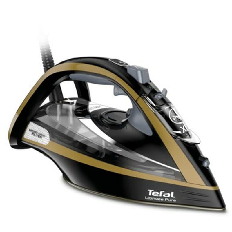 Tefal FV9865E0 fer à repasser Fer à repasser à sec ou à vapeur Semelle Durilium autonettoyante 3000 W Noir, Or - Image 1