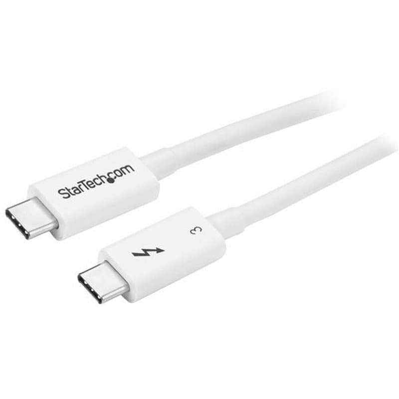 Startech.com Câble Thunderbolt 3 de 50 cm - 40 Gb/s - Compatible Thunderbolt, USB et DisplayPort - Blanc - Image 1