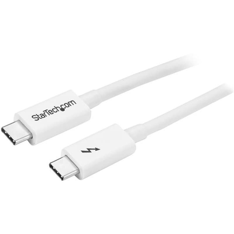Startech.com Câble Thunderbolt 3 de 1 m - 20 Gb/s - Compatible Thunderbolt, USB et DisplayPort - Blanc - Image 1