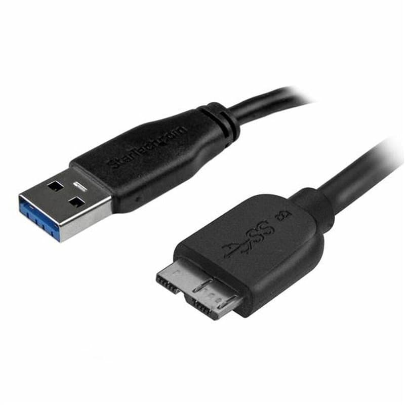 Startech.com Câble SuperSpeed USB 3.0 slim A vers Micro B de 2 m - Mâle / Mâle - Noir - Image 1