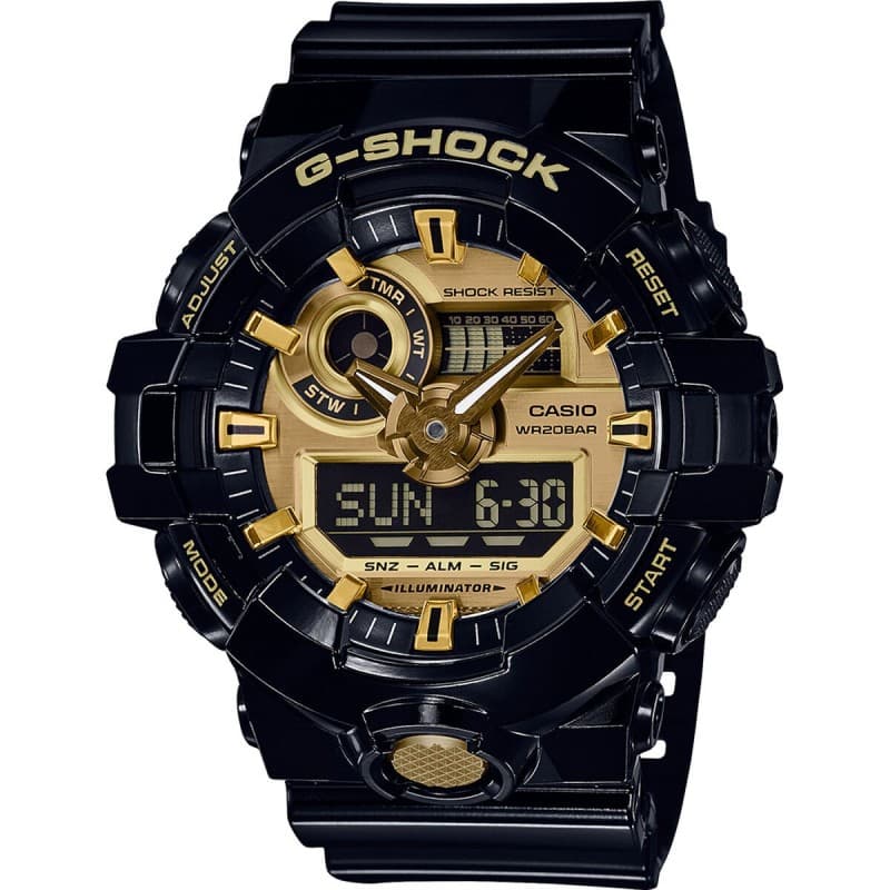 Montre Homme Casio G-Shock GA-710 Ø 49 mm Noir Or - Image 1