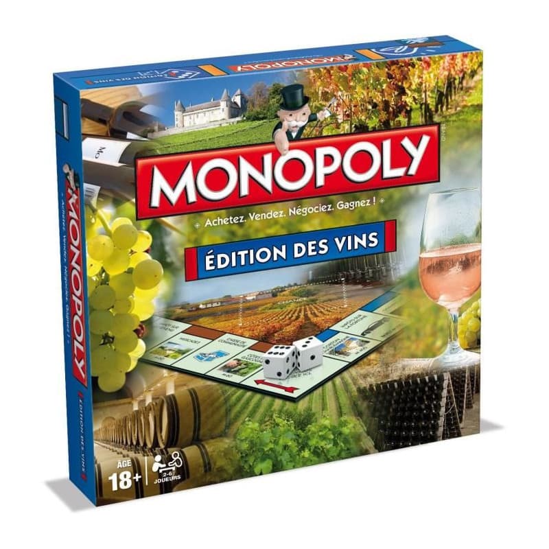 Jeu de société Winning Moves MONOPOLY Editions des vins (FR) - Image 1