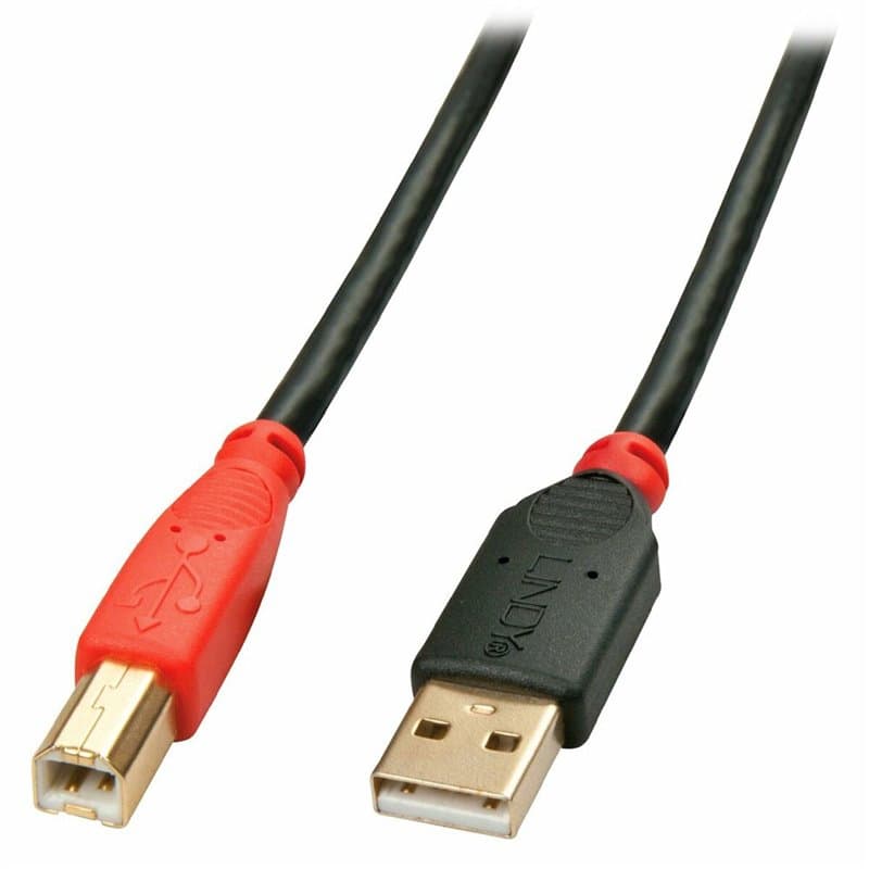 Lindy 42762 câble USB 15 m USB 2.0 USB A USB B Noir, Rouge - Image 1