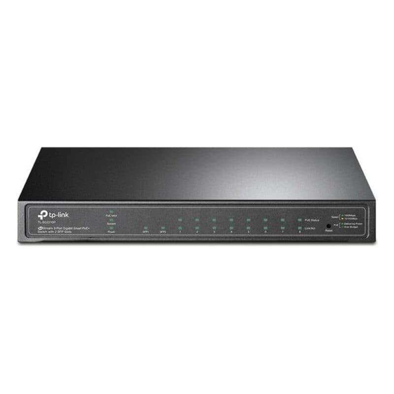 Tp-Link TL-SG2210P Géré L2 Gigabit Ethernet (10/100/1000) Connexion Ethernet, supportant l'alimentation via ce port (PoE) Noir - Image 1