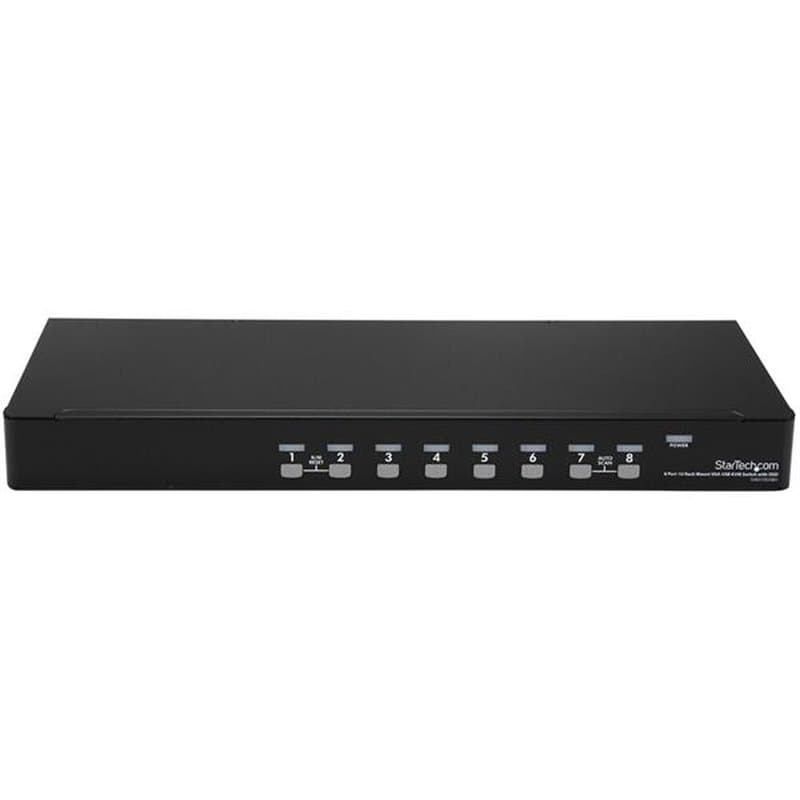 Startech.com Kit de commutateur KVM USB à montage sur rack 1U 8 ports avec affichage à l'écran et câbles - Image 1