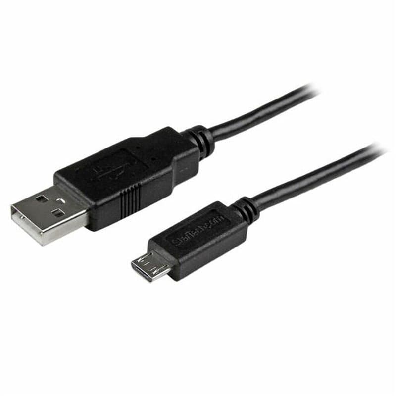 Startech.com Câble de charge / synchronisation mobile USB A vers Micro B slim de 15 cm pour smartphone et tablette - M/M - Noir - Image 1