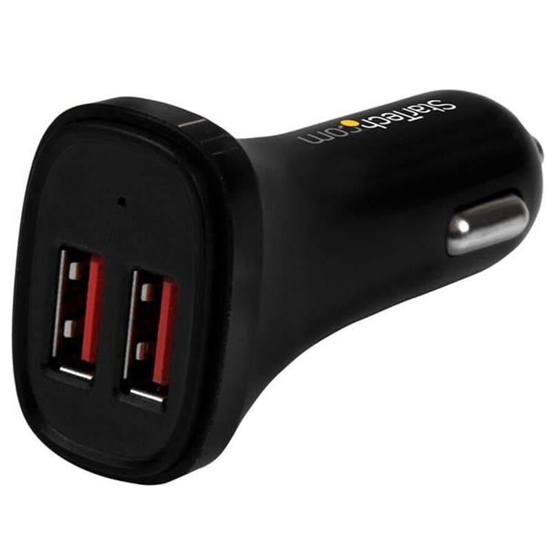 Startech.com Chargeur de voiture USB à 2 ports - Haute puissance (24 W/4,8 A) - Noir - Image 1