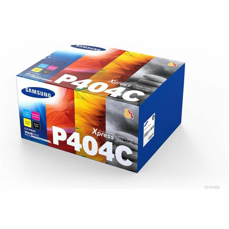 Samsung CLT-P404C Pack de 4 cartouches authentiques de toner cyan/magenta/jaune/noir - Image 1