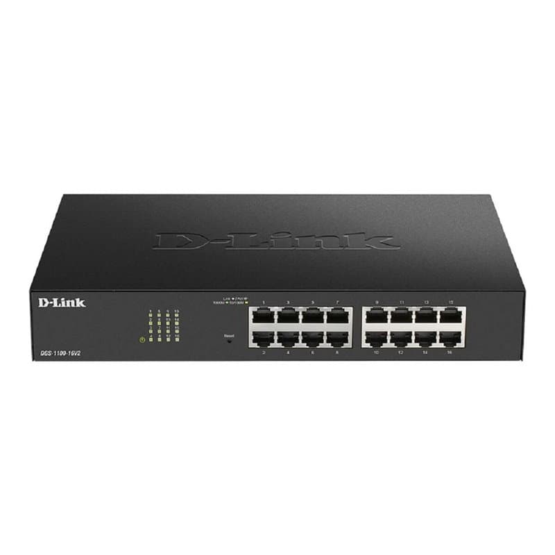 D-Link DGS-1100-16V2 commutateur réseau Géré L2 Gigabit Ethernet (10/100/1000) Noir - Image 1