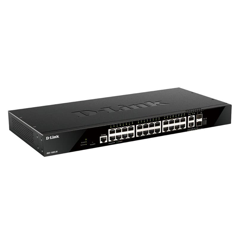 D-Link DGS-1520-28/E commutateur réseau Géré L3 10G Ethernet (100/1000/10000) 1U Noir - Image 1