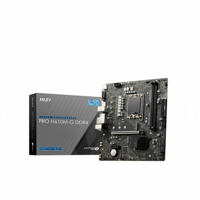 MSI PRO H610M-G DDR4 carte mère Intel H610 LGA 1700 micro ATX - Image 1